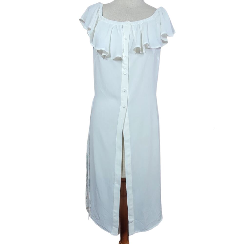 Cream Off Shoulder Tunic Blouse Size Medium New with Tags
